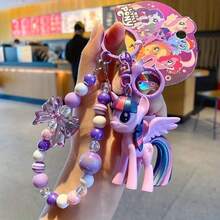 MY LITTLE PONY 1 chiếc móc khóa và phụ kiện túi xách đính hạt, mặt dây chuyền hình ngựa 3D dễ thương với chi tiết nơ, móc khóa đính hạt nhiều màu sắc cho ví và ba lô - Hoàn hảo cho phụ nữ và người hâm mộ ngựa. - Nhiều màu - Xem 10
