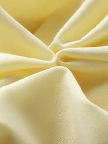 Linen Casual Vacation Dress, Solid Color Slim Fit Linen Spaghetti Strap Dress For Beach Travel Elegant Summer - Yellow - View 7