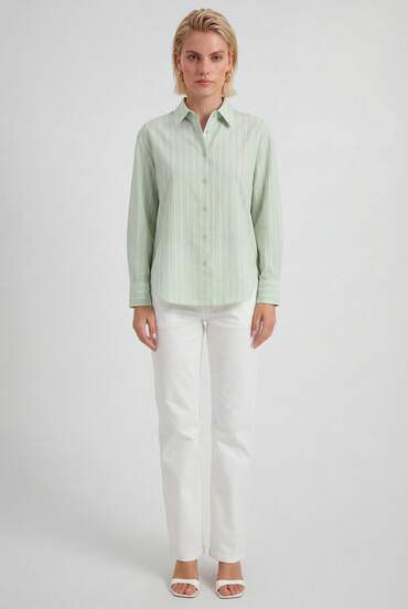 Grönrandig skjorta - Naf Naf