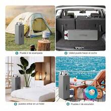 Cuna Corral Plegable Para Bebe Con Ruedas Y Mosquitero - Gris - Ver 5