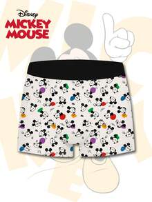 Disney 男士3D印花平角内裤，日常休闲必备内衣，时尚设计 - 彩色 - 查看 2