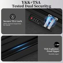 YSTYLE 4-Piece Hardside Luggage Set (12/20/24/28 Inches), With Scratch-Resistant And Impact-Resistant ABS Shells, Spacious Design And Four 360-Degree Spinner Wheels - Black - View 6