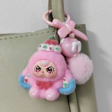 New Adult Unisex Cute Big Ear Flocked & Solid Zinc Alloy Plastic Keychain, Fashion Cartoon Accessory Bag Charm Key Chain - Multicolor - View 5