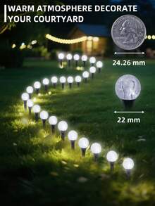 40/20/10 LED太阳能灯串，防水户外，8种照明模式，适用于小路、后院、草坪、花园、小径、露营、派对、独立日、情人节、婚礼、舞会、生日装饰照明 - 彩色 - 查看 3