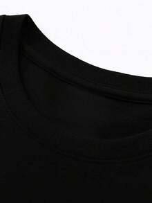 Fallout Video Game New Vegas War Never Changes Collage T-Shirt,Comfortable, Fashionable, Retro, Suitable For Outdoor Wear, Casual And Sporty, Breathable Round-Neck Black T-Shirt - 黑色 - 查看 2