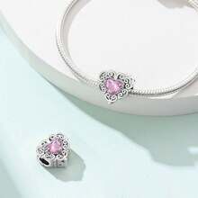 1 Piece Silver Plated Romantic Classical Series-Guardian Angel Romantic Classical Butterfly Guardian Flower Key Patron Saint Cross Moonlight Love Bead Pendant Suitable For Original Snake Bracelet Necklace Bracelet Beading DIY Jewelry Making Luxury Girlfriend Gift - Multicolor - View 11