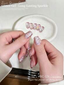 XEIJAYI 1支装 15ml 凝胶指甲油 - 持久光泽，高饱和度亮泽，坚固持久的美甲凝胶，适用于沙龙美甲 DIY，女士礼物 - 粉色 - 查看 5