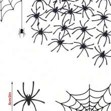 1 Pcs 20g Spider Webs Halloween Decorations Bonus With Fake Spiders, Super Stretch Cobwebs For Halloween Indoor And Outdoor Party Supplies - 彩色 - 查看 4