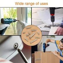 1070pcs Wood Screws Assortment Kit, Tips Wood Screws Set, Screws, Flat Head Assorted Screws M2 X 4/5/6/8/10/12/16/20 Carbon Steel Nickel Plated - Screw - View 11