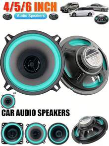 1pc 6-Inch 600W 2-Way Full-Range Car Audio Speaker, Subwoofer, Ultra-Thin Modification Speaker - A - View 1