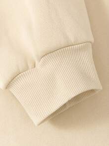 Women's Hoodie, Creative Minimalist Cute Cat Print On The Chest, Stylish And Comfortable Autumn/Winter Fashion, Versatile Casual Hoodie, Women's Clothing - 杏色 - 查看 5