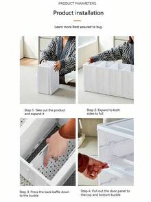 Foldable Shoe Rack With Cover, No Assembly Required, Suitable For Renters, Sneaker Enthusiasts, Universal Shoe Storage Furniture For Bedroom, Dorm, Living Room, Entryway - White - View 5