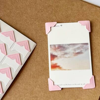 1 Sheet, 24 Pieces/Sheet Self-Adhesive Album Corner Stickers For Scrapbooking WRGA