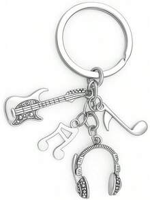 Guitar, Note, And Headphone Shaped Music Keychain, Women's Bag Pendant, Guitar Keychain, Gift For Men, Girls, Teachers, Musicians, And Music Enthusiasts: Clothing, Shoes, And Jewelry - Bass2 - 查看 6
