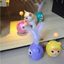 Interactive Cat Toy - Cute Bear Design - Automatic Swinging Cat Teaser, Stress Relief & Interactive Fun - Keep Cats Entertained, Overcome Boredom - Self-Play Cat Toy - Multicolor - View 8
