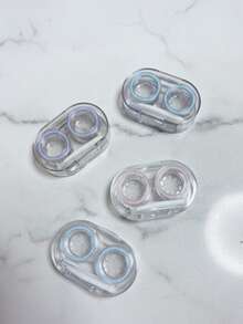 XIANG YU 新款透明防漏隐形眼镜盒，隐形眼镜收纳盒，镜片盒，储物盒，适合学校、户外旅行和居家使用，必备收纳工具 - 多色 - 查看 14