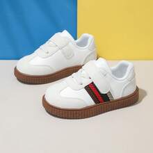 1 Pair New Soft Bottom Anti-Slip Flat Sports Shoes, Classic Durable Toddler Boys' Casual Sneakers, Fashionable Girls' Shoes - White - View 16