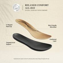 Women's Arch Support Sandals Comfortable Thong T-Strap Orthotic Casual Beach Walking Summer Flat Sandals - màu nâu - Xem 4
