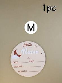 LICVIC Birth Announcement Milestone Disc, Custom Name Date Keepsake Gift For Family Celebration, Personalized Home Display Decor, Customized Hello World Memory Sign, Customizable Birth Record Plaque For Meaningful Gift, Birthday Gift, Birthday Gift, Family - Style B - View 7