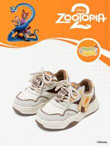 Disney 1 Pair  Collaboration Children's Sneakers, Suitable For Daily Wear, Festivals, Sports, Outdoor Activities, Comfortable, Non-Slip, Breathable (Boys' Sneakers, Boys' Skate Shoes, Children's Sneakers, Girls' Sneakers, Girls' Skate Shoes) - Brown - View 1