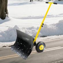 Snow Shovel With Double Handle, Heavy-Duty D-Grip Ergonomic Design, Non-Slip Adjustable Lightweight Ice Removal Tool For Driveway, Sidewalk, Home, Garage, Garden, Outdoor & Camping Use - Black (2) - View 2