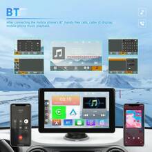 2026 New Wireless CarPlay And Android Auto 2-In-1 CarPlay Without Card 7 Inch Car Radio Multimedia Video Player Wireless CarPlay And Wireless Android Auto Portable Universal Car Display With Camera - A - View 7
