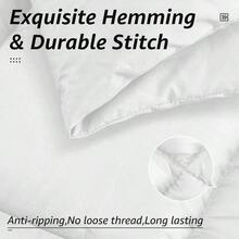 1pc Queen Size All Season Comforter Duvet Insert, Quilted Soft Breathable Microfiber Bedding, Solid White Bed Quilt - White - View 4