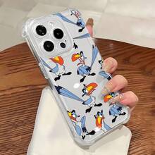 Funda para teléfono con diseño de tucán, compatible con Samsung, Apple, VIVO, OPPO, , Transsion, ,  y Honor. Fabricada en TPU, ofrece protección a prueba de golpes y caídas. Un regalo ideal para familiares y amigos. - transparente - Ver 2