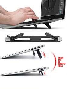 Universal Laptop Tablet Stand, Hanging Plastic Folding Portable Stand, Easy To Increase Height And Heat Dissipation - Multicolor - View 4