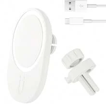 FCV 15W MagSafe 无线车载充电器，便携式 USB-C 电源，免提操作，无需电池即可实现无线充电功能，兼容 Air 17 Pro Max 16 15 14 13 12 和 Galaxy、Android 设备 - 款式2 - 查看 10