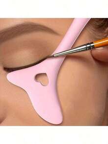 One Eyeliner Pencil Template, Silicone Beauty Ruler Tool, Eyeliner Pencil Applicator, Multi-Functional Eye Makeup Tool Kit Quick Template, Silicone Wingtip For Eyebrow, Eyelash And Lip Line Assistance,Cheap,Valentine's Day,Cheap Items,Travel,Travel Essential,Room Decor,Valentine's Gift,Cheap Stuff,Room,1 Dollar Items,Vacation Essentials,Gifts For Women,Bedroom,Valentine,99 Cent - 粉色 - 查看 2