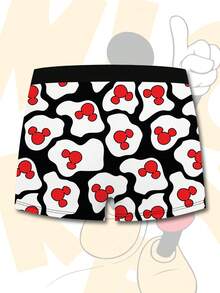 Disney 男士3D印花平角内裤，日常休闲必备内衣，时尚设计 - 彩色 - 查看 3