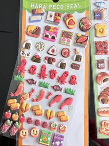 趣味日式料理3D泡沫贴纸 寿司 便当 巧克力 面包贴纸 - 彩色 - 查看 7