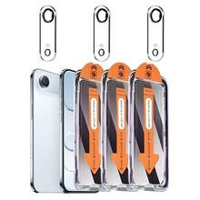 3pcs Privacy Screen Protector With Auto-Installation Kit, 3pcs Camera Lens Protector, Compatible With IPhone 17/17 Pro/17 Pro Max/17 Air/15 Pro Max/15 Pro/15 Plus/15/14 Pro Max/14 Pro/14 Plus/14/13 Pro Max/13 Pro/13/12 Pro Max/12 Pro/12/11 Pro Max/11 Pro/11/XS Max/XS/XR/X, 9H Tempered Glass, Anti-Scratch, Anti-Fingerprint, Compatible With Phone Cases, Full Coverage Dynamic Island - Black - View 10
