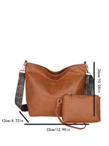 New Minimalist Commuting Bag With A Fashionable And High-End Feel, Large Capacity Tote Bag, Versatile Crossbody Bag - Multicolor - View 2