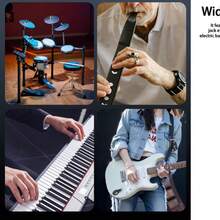 适用于电吉他的40米无线发射器和接收器，可连接乐器至放大器和扬声器，8通道，电池续航时间长达10小时，2.4GHz ISM频段，无需配对，LJX 602040 3.7V 400mAh - 黑色 - 查看 4