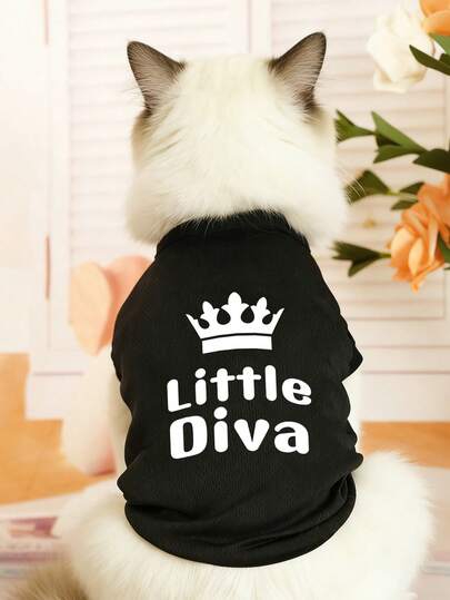 1pc Pet Cat Vest, Lightweight Breathable Sleeveless Shirt, Anti-Shedding For Small Dogs & Puppies, Suitable For Spring/Summer