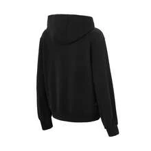 Adidas 阿迪達斯女裝寬鬆連帽拉鍊休閒運動外套 - 黑色 - 查看 2