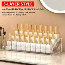 Kệ trưng bày acrylic đa chức năng 3/4/5/6/7 tầng thích hợp để đựng sơn móng tay, son môi, mỹ phẩm, v.v. - trong suốt - Xem 7