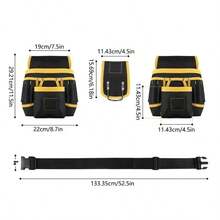 Tool Belts For Men,Tool Belt Pouch,26-Pockets Heavy Duty Padded Tools - A - View 2