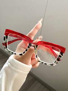 1pc Women's Elegant Glasses Metal Hinges & Eyeglasses Smartphones, PC Screens,Christmas Gifts - Multicolor - View 8