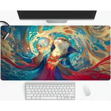 1 PC Game Mat, Party Game Mat, Frog Wizard Theme Anime Table Mat, Desktop Accessory With Raccoon Pattern, - Multicolor - View 26