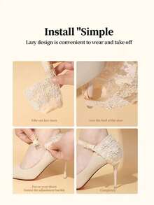 1 Pair Women's High Heel Lace Shoelaces, Fashion Adjustable Anti-Slip Shoe Fixing Accessory - Multicolor - View 5