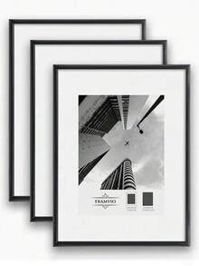 3pcs Large Poster Frames Aluminum Black Gold Picture Photo Frame,30x40cm For Photo Gallery Simple With HD Plexiglass Mat, Horizontal Or Vertical Wall Mounting, For Wall Art Mounting Print Home Decor Living Room Decoration - 多款 - 查看 1