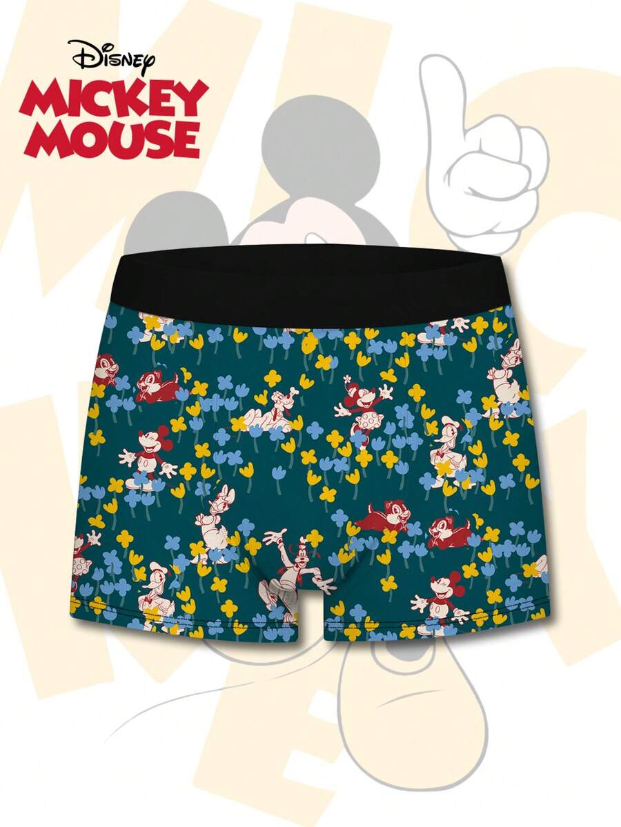 Disney 时尚3D印花男士平角内裤，日常休闲百搭内裤