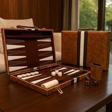 1pc Foldable Chessboard With PU Leather Storage Box, Portable Travel Game, Ideal Gift Set For Strategy Game Enthusiasts - Multicolor - View 3