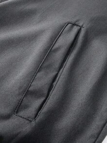 1件男士运动夹克，2026新款春秋休闲棒球领夹克，春季外套 - 灰色 - 查看 6