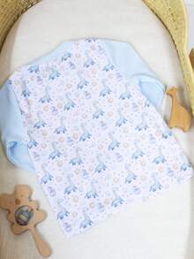 Children's Pajamas For Boys, Girls, And Unisex, In Cotton Fabric. 2-Piece Pajama Set, Long Sleeves, Pants With Elastic Waistband, Comfortable, Sizes 1 To 4 Years, Cute Print. - 淺藍色 - 查看 8