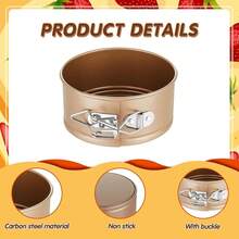 12 Pcs 4 Inch Springform Pan For BaFKing Mini Cheesecake Pans With Removable Bottom Nonstick Leakproof Round Cake Mold Spring Form Molds For Mini Cheesecake Pizza And Quiches (Gold) - Maincolor:gold - View 4