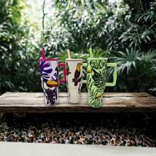 1200ml Birds Thermal Cup – Hydration With An Explosion Of Colors And Tropical Style! - 綠色 - 查看 2